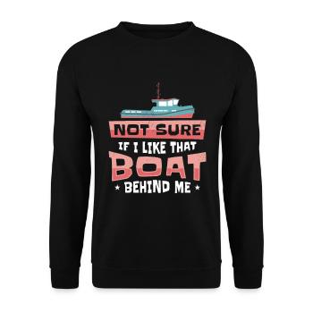 Schlepper Segler Kapitän Bootseigner Meer - Unisex Pullover - Schwarz - Vorne - Alina (178cm) & Michal (187cm)