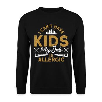 My job is allergic carpenter - Unisex Sweatshirt - black - Front - Alina (178cm) & Michal (187cm)