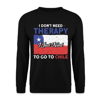 Therapy to Chile Chile Souvenir - Unisex Sweatshirt - black - Front - Alina (178cm) & Michal (187cm)