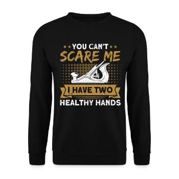 Deux mains saines charpentier - Sweat-shirt Unisexe - noir - Devant - Alina (178cm) & Michal (187cm)