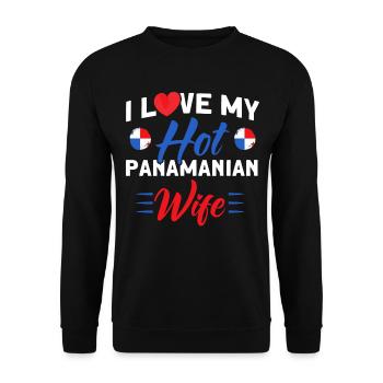 Hot Panamanian Wife Panama Souvenir - Sweat-shirt Unisexe - noir - Devant - Alina (178cm) & Michal (187cm)