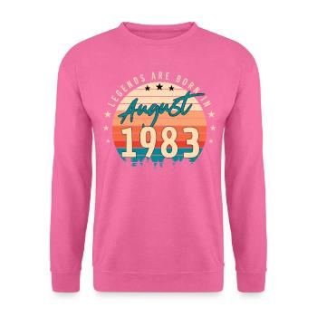 Né en 1983 en août - Sweat-shirt Unisexe - rose - Devant