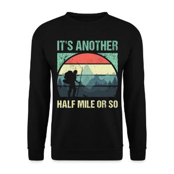 Just Another Half Mile ou plus - Randonnée amusante - Sweat-shirt Unisexe - noir - Devant - Alina (178cm) & Michal (187cm)