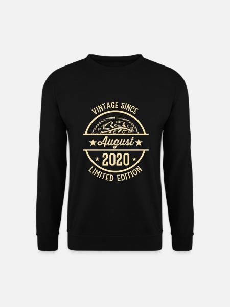 Geburtstag Vintage seit August 2020 - Unisex Pullover - Schwarz