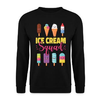 Ice Cream Team Cone Popsicle Ice - Unisex Pullover - Schwarz - Vorne - Alina (178cm) & Michal (187cm)
