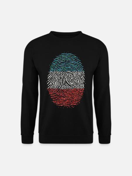 Serbier Serbien Serbisch Fingerabdruck Flagge - Unisex Pullover - Schwarz