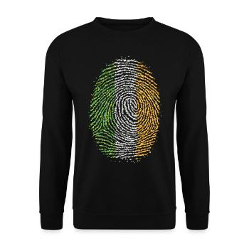 Ireland Ireland Irish fingerprint flag - Unisex Sweatshirt - black - Front - Alina (178cm) & Michal (187cm)