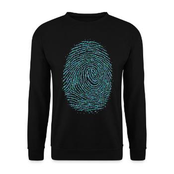 Environment Climate Fingerprint Green Thumb - Unisex Sweatshirt - black - Front - Alina (178cm) & Michal (187cm)