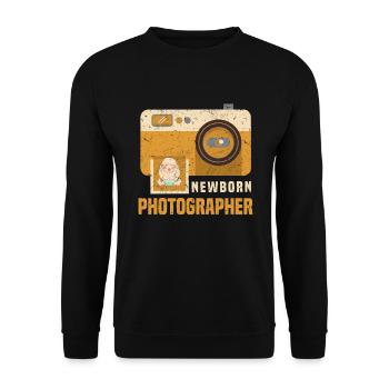 Photography Lover Photographer Baby Newborn - Unisex Sweatshirt - black - Front - Alina (178cm) & Michal (187cm)