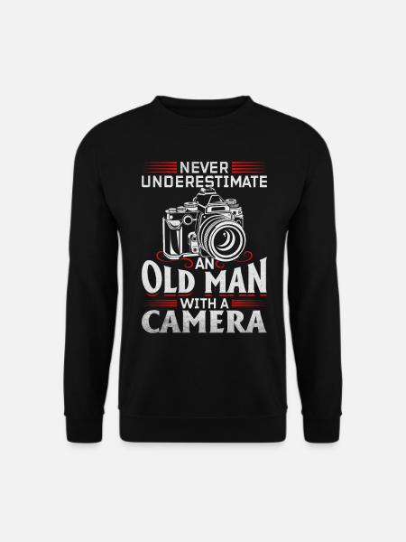 Never underestimate an old man with a - Unisex Sweatshirt - black