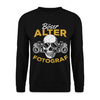 Fotografen Fotograf Kamera Fotografie Böser Alter - Unisex Pullover - Schwarz - Vorne - Alina (178cm) & Michal (187cm)