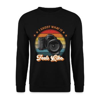 Les amateurs de photographie je photographie comme il se doit - Sweat-shirt Unisexe - noir - Devant - Alina (178cm) & Michal (187cm)