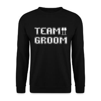 team groom - Unisex Pullover - Schwarz - Vorne - Alina (178cm) & Michal (187cm)