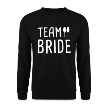 team bride - Unisex Pullover - Schwarz - Vorne - Alina (178cm) & Michal (187cm)