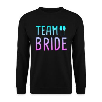 team bride - Unisex Pullover - Schwarz - Vorne - Alina (178cm) & Michal (187cm)