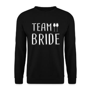 team bride - Unisex Pullover - Schwarz - Vorne - Alina (178cm) & Michal (187cm)