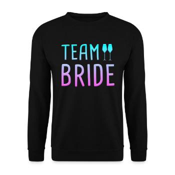 team bride - Unisex Pullover - Schwarz - Vorne - Alina (178cm) & Michal (187cm)