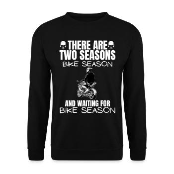 Motorcycle Lifestyle / Motorcycle / Motorcycles biker - Unisex Sweatshirt - black - Front - Alina (178cm) & Michal (187cm)