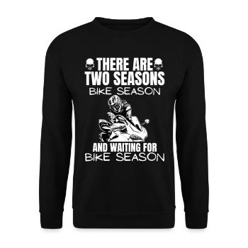 Motorcycle Lifestyle / Motorcycle / Motorcycles biker - Unisex Sweatshirt - black - Front - Alina (178cm) & Michal (187cm)
