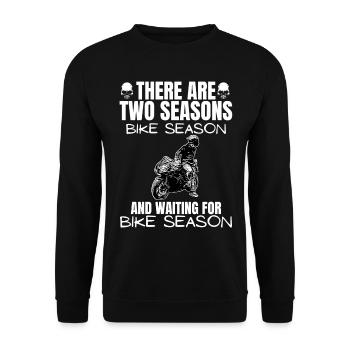 Motorcycle Lifestyle / Motorcycle / Motorcycles biker - Unisex Sweatshirt - black - Front - Alina (178cm) & Michal (187cm)