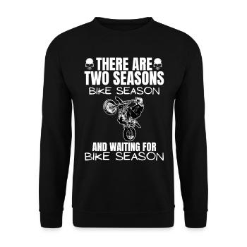 Motorcycle Lifestyle / Motorcycle / Motorcycles biker - Unisex Sweatshirt - black - Front - Alina (178cm) & Michal (187cm)