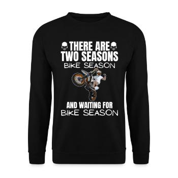Motorcycle Lifestyle / Motorcycle / Motorcycles biker - Unisex Sweatshirt - black - Front - Alina (178cm) & Michal (187cm)