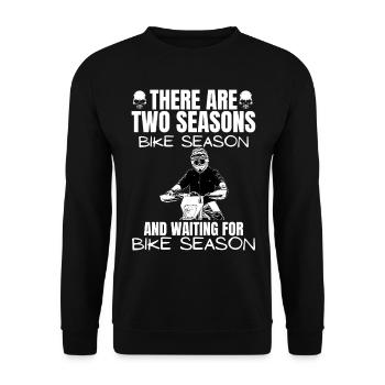 Motorcycle Lifestyle / Motorcycle / Motorcycles biker - Unisex Sweatshirt - black - Front - Alina (178cm) & Michal (187cm)