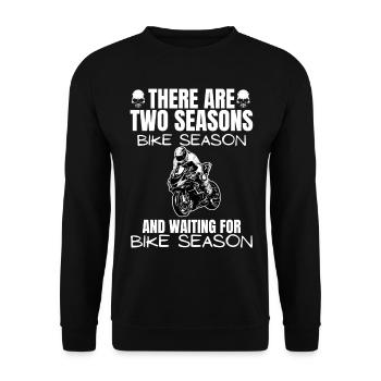 Motorcycle Lifestyle / Motorcycle / Motorcycles biker - Unisex Sweatshirt - black - Front - Alina (178cm) & Michal (187cm)