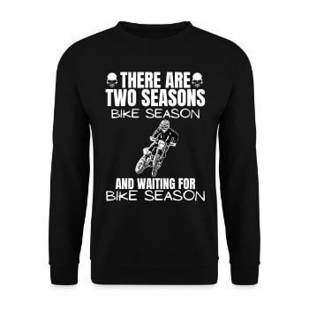 Motorcycle Lifestyle / Motorcycle / Motorcycles biker - Unisex Sweatshirt - black - Front - Alina (178cm) & Michal (187cm)