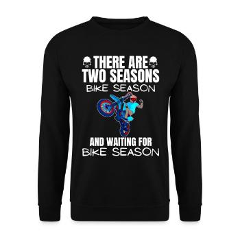 Motorcycle Lifestyle / Motorcycle / Motorcycles biker - Unisex Sweatshirt - black - Front - Alina (178cm) & Michal (187cm)