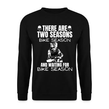 Motorcycle Lifestyle / Motorcycle / Motorcycles biker - Unisex Sweatshirt - black - Front - Alina (178cm) & Michal (187cm)