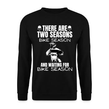 Motorcycle Lifestyle / Motorcycle / Motorcycles biker - Unisex Sweatshirt - black - Front - Alina (178cm) & Michal (187cm)