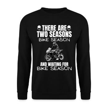 Motorcycle Lifestyle / Motorcycle / Motorcycles biker - Unisex Sweatshirt - black - Front - Alina (178cm) & Michal (187cm)