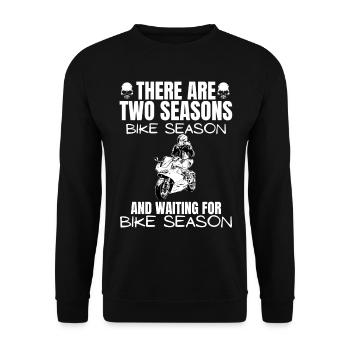 Motorcycle Lifestyle / Motorcycle / Motorcycles biker - Unisex Sweatshirt - black - Front - Alina (178cm) & Michal (187cm)