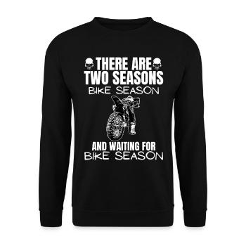 Motorcycle Lifestyle / Motorcycle / Motorcycles biker - Unisex Sweatshirt - black - Front - Alina (178cm) & Michal (187cm)