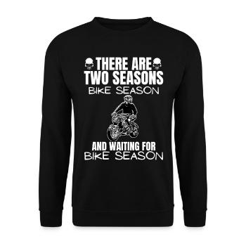 Motorcycle Lifestyle / Motorcycle / Motorcycles biker - Unisex Sweatshirt - black - Front - Alina (178cm) & Michal (187cm)