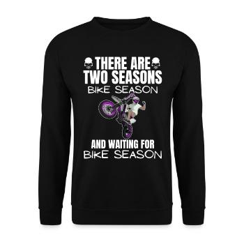 Moto Lifestyle / Moto / Motos motard - Sweat-shirt Unisexe - noir - Devant - Alina (178cm) & Michal (187cm)