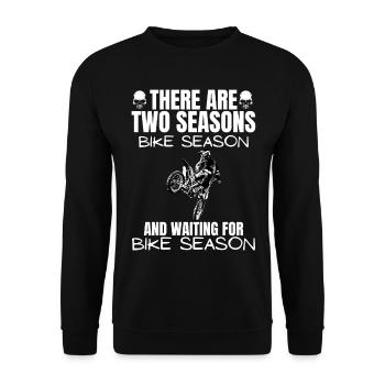 Motorcycle Lifestyle / Motorcycle / Motorcycles biker - Unisex Sweatshirt - black - Front - Alina (178cm) & Michal (187cm)