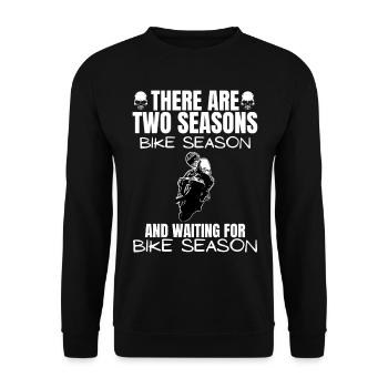 Motorcycle Lifestyle / Motorcycle / Motorcycles biker - Unisex Sweatshirt - black - Front - Alina (178cm) & Michal (187cm)