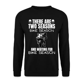 Motorcycle Lifestyle / Motorcycle / Motorcycles biker - Unisex Sweatshirt - black - Front - Alina (178cm) & Michal (187cm)