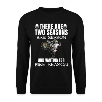 Motorcycle Lifestyle / Motorcycle / Motorcycles biker - Unisex Sweatshirt - black - Front - Alina (178cm) & Michal (187cm)