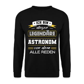 Ich Bin Dieser Legendäre Astronom Geschenk - Unisex Pullover - Schwarz - Vorne - Alina (178cm) & Michal (187cm)