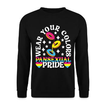 LGBTQ Pansexual - Unisex Sweatshirt - black - Front - Alina (178cm) & Michal (187cm)