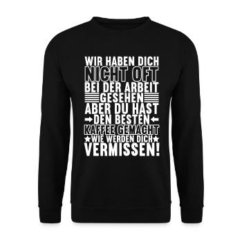 Farewell gift Job change colleagues - Unisex Sweatshirt - black - Front - Alina (178cm) & Michal (187cm)