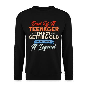 Père d’un adolescent qui devient une légende - Sweat-shirt Unisexe - noir - Devant - Alina (178cm) & Michal (187cm)