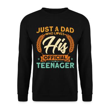 Père qui aime son adolescent officiel - Sweat-shirt Unisexe - noir - Devant - Alina (178cm) & Michal (187cm)