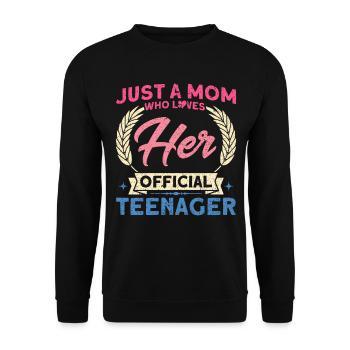 Maman aime son adolescent officiel - Sweat-shirt Unisexe - noir - Devant - Alina (178cm) & Michal (187cm)