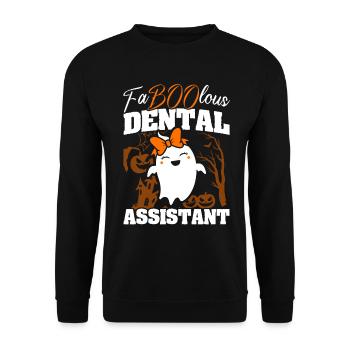Dentist Halloween Costume Dental Assistant - Unisex Sweatshirt - black - Front - Alina (178cm) & Michal (187cm)