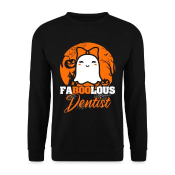 Dentist Halloween Costume Dental Assistant - Unisex Sweatshirt - black - Front - Alina (178cm) & Michal (187cm)