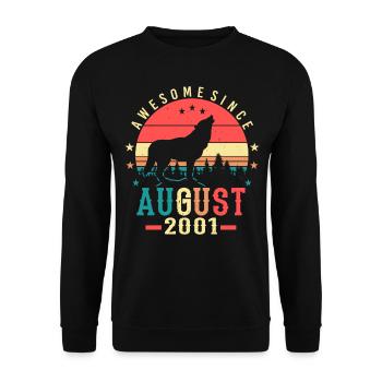 Année de naissance 2001 en août - Sweat-shirt Unisexe - noir - Devant - Alina (178cm) & Michal (187cm)